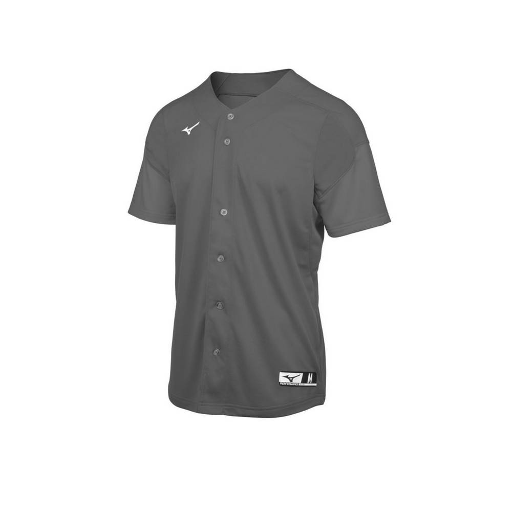 Panske Dresy Mizuno Aerolite Full Button Baseball Siva Vypredaj ZKVQ05247